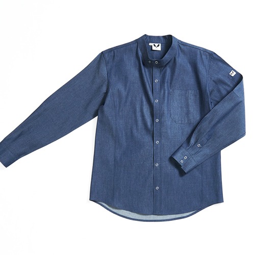 [쉐프앤코] Denim Danish Chef Shirt - Blue (S 사이즈)