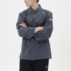 [쉐프앤코] Premium Chef Jacket - Steel Gray