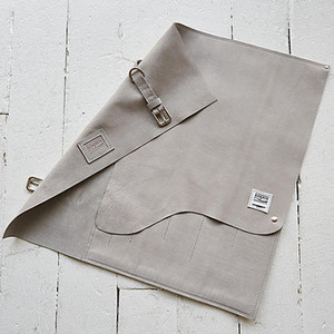 [KIMKIM] ITALY Leather 6-pocket Knife Bag - Light Grey