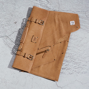 [KIMKIM] Leather 6-pocket Knife Bag - Latte Brown