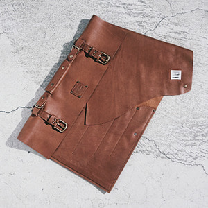 [KIMKIM] Leather 6-pocket Knife Bag - Camel Brown