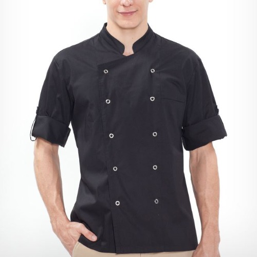 [비더쉐프] Button Chef Jacket (7부소매) - Black