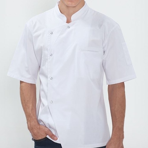 [비더쉐프] Side Cut Chef Jacket (Short) - White