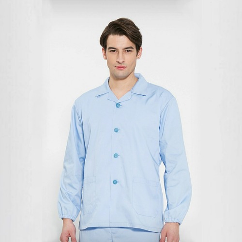 [위생복] MEN Spandex Shirts (Long) - Sky blue