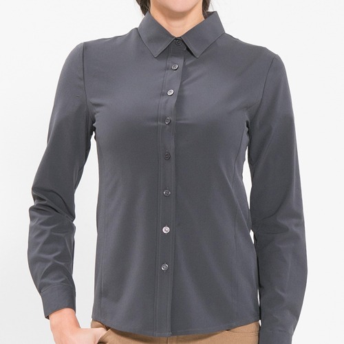 [비더쉐프] Women&#039;s Slimfit Shirt  (Long) - Grey