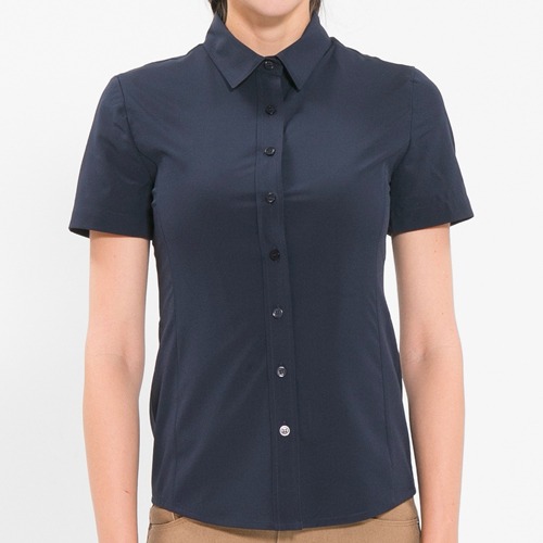 [비더쉐프] Women&#039;s Slimfit Shirt  (Short) - Navy